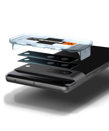 Spigen Camera Lens Screen Protector GlasTR EZ Fit Optik Designed for Pixel 7 Pro Case Friendly - Black 2 Pack