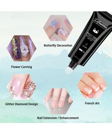 Lofuanna Transparent Poly Nagel Gel 15ml 2 | Builder Gel for Nail Extensions & Strengthening | UV/LED Professional Manicure Repair - C03 - Buy Online on SooperMarket.com