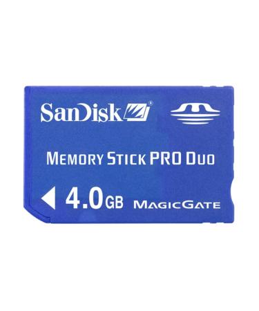 SanDisk 4GB Memory Stick PRO Duo Flash Memory Card SDMSPD-4096-B35- Retail packaging