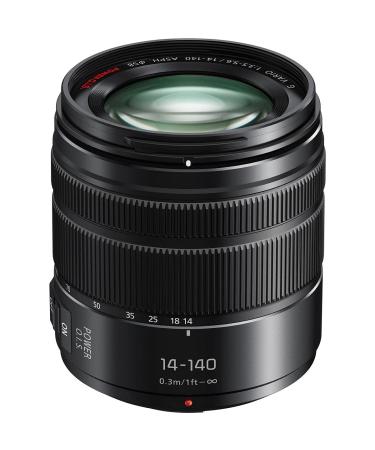 Panasonic Lumix G Vario 14-140mm Telephoto Zoom Lens with F3.5-5.6 II ASPH, Mirrorless Micro Four Thirds Mount and Power O.I.S. - H-FSA14140 (Upgraded USA Black)