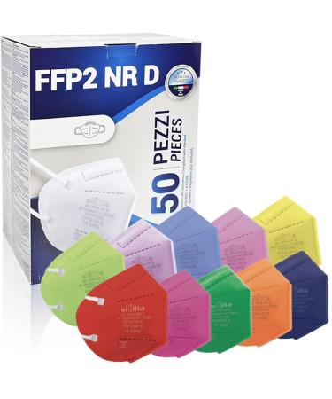 Rotoform 50st.FFP2 masks 5-layer protection FFP2 mask colorful ffp2 mask CE2233 FFP2 mask colorful adults EN 149: 2001+A1: 2009 masks BFE 94% FFP2 half mask filter