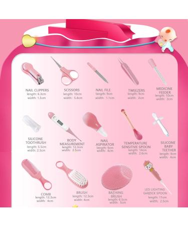 RoseFlower Baby Grooming 14PCS Set - Newborn Healthcare Essentials Kit for Daily Care - Portable Nursery Toiletry Set - Ideal for Infant & Toddler Travelling - Home Use #4 - Buy Online on SooperMarket.com