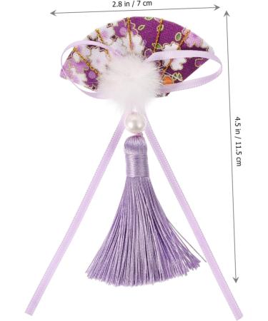 minkissy 3 Pairs Scalloped Tassel Hair Clip Toddler Hairpin Japanese-style Fabric Purple - Buy Online on SooperMarket.com