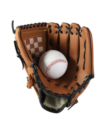 Baseball glove Softball Glove Bating Gloves Pu Leather thickening jug outdoor sport glove for children adult baseball medium Catching left glove 9.5/10.5/11.5/12.5 inch 9.5 inch brown