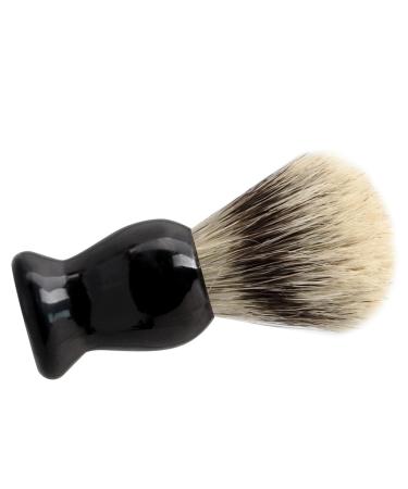 Predolo hair-razor brush facial cleaning shave durable synthetic bristles comfortable shaving brushes for home travel black handle