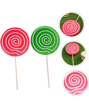 Alipis 4 Pcs Wedding Decoration Decorative Fake Lollipop Fake Lollipops Fake Lollipop Model Rainbow Lollipop Red Swirl Lollipops Toys Decorative Lollipop Ornament Wooden Food Child Candy - Buy Online on SooperMarket.com