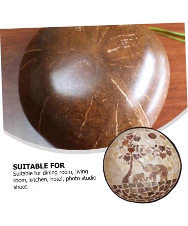 2 Pcs Coconut Shell Dishes Astronaut Wall Hook Coconut Bowl Decoration Work Desk Decor Candy Snacks Bowl Fruit Bowl Coconuts Shell Bowl Bling Decor Key Bowl Manual Wooden Lip Gloss 15X7CMx2pcs As Shownx2pcs - Buy Online on SooperMarket.com