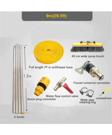 photovoltaic cleaner window cleaning pole 4M-12M Water Fed Telescopic Brush Window Clean Extendable Cleaner Conservatory Roof Cleaning Tools Pole 55cm Brush Head 4M/13FT - Buy Online on SooperMarket.com