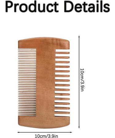 Men's Sandalwood Beard Comb - Anti-Static Moustache & Labour Comb - Buy Online on SooperMarket.com