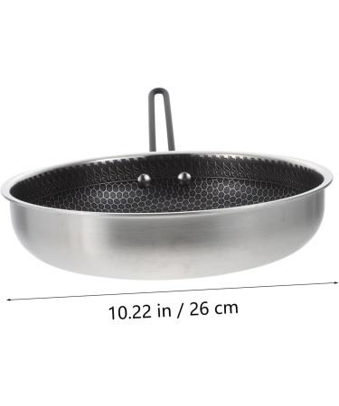 SWOOMEY 1Pc Outdoor Non Stick pan Camping Skillet nonstick Grill pan Stove Grill pan BBQ Grilling pan Broiler pan for Oven Stainless Steel Griddle Round Griddle fold Iron Gas Stove - Buy Online on SooperMarket.com