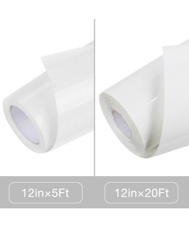 TORC White Glitter HTV Heat Transfer Vinyl Roll 12x5ft - Iron on for T Shirts & Crafts - Buy Online on SooperMarket.com