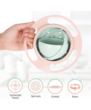 360 Gyro Bowl: Unspillable Snack Toddler Bowl - Anti Spill, Magic Bowl for Babies & Kids - Light Pink - Buy Online on SooperMarket.com