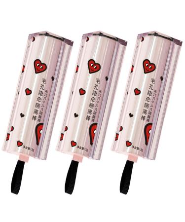 Magical Pore Eraser Waterproof Face Primer Stick Pore Eraser Primer Matte Priming Makeup Blur Stick Instant Face Tightener Primer Invisible Pore Hydrating Primer Face Shimmer Stick (3 pcs Large)