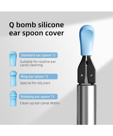 Qimic Ear Wax Removal with Tweezers - 1080P HD Ear Cleaner Ear Camera Otoscope Omni-Direction Ear Pick Tweezer Real-Time Remote Video Multi Earwax Cleaning Replacement Kits Black - Buy Online on SooperMarket.com