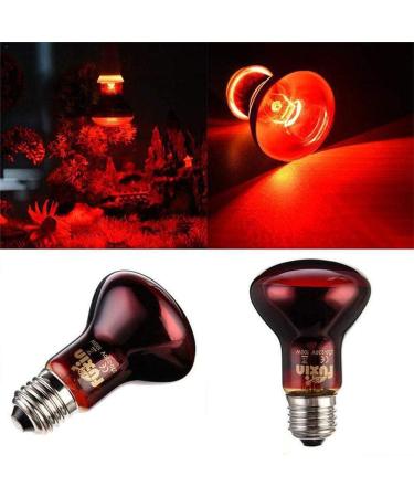 POFET 2pcs Reptile Heating Bulbs Durable Infrared Heat Lamp Warming Light Bulb Red Pet Light for Reptile and Amphibian Lizard Tortoise Spider Snake Chameleon 220-240V(100W) - Buy Online on SooperMarket.com