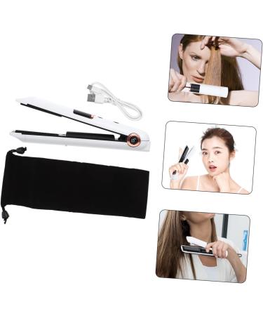 Wireless Curling Iron & Hair Straightener - Portable Curling Wand for Effortless Hair Styling - 21x4x3.5CM White - Buy Online on SooperMarket.com