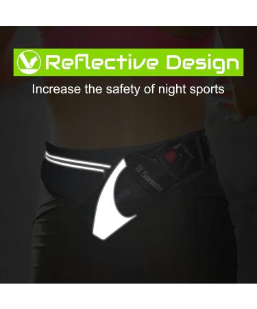 EI Sonador Running Belt with Water Bottle Holder - Hydration Waist Pack for Men and Women - Reflective Adjustable Fanny Bag in Gray - Buy Online on SooperMarket.com