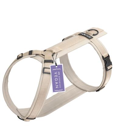 Stuch dog harness - adjustable nylon dishes - padded - for small medium and large dogs color: beige size: xs beige XS