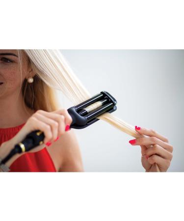 Cosmopolitan Hair Waver Curling Iron | 3 Barrel Ceramic-Coated Wand for Beach Waves | Portable Curler for Men & Women - Black & Gold - Buy Online on SooperMarket.com