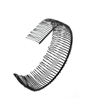 3 Pcs Unisex Black Metal Toothed Hair Band | Non-Slip Hair Hoop Comb Accessory - Buy Online on SooperMarket.com