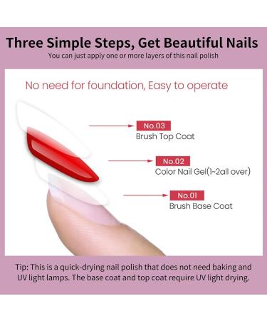 Purple Nail Polish 2 in 1 Quick Dry & Long Lasting Nail Varnish Water Based Breathable Natural Nail Polish No Need Baking Pearl Nail Polish Nail Paint for DIY Nail Art Violet - Buy Online on SooperMarket.com