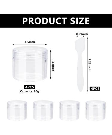 4pcs 20g/20ml Clear Travel Sample Pots for Toiletries - Cosmetic Containers for Women's Lotions, Creams, Makeup - Buy Online on SooperMarket.com