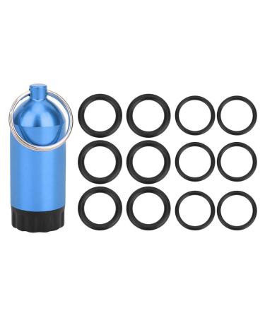 HERCHR Scuba Diving Tank, Mini Tank Key Ring Diving Cylinder Valve with O-Rings Dive Kit blue