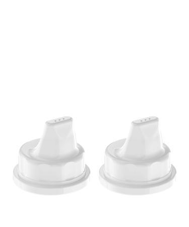 Lifefactory Sippy Caps for 4-Ounce and 9-Ounce BPA-Free Glass Baby Bottles 2-Pack White LF135009C6