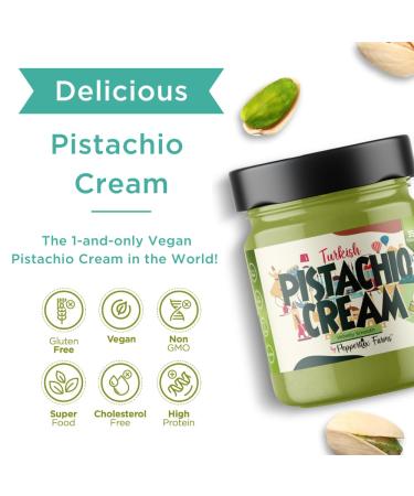 Peppertux Farms Pistachio Cream - 100% Pure & Natural Pistachio Butter Vegan Spread - High Protein Turkish Pistachio Cream - 7oz - Buy Online on SooperMarket.com