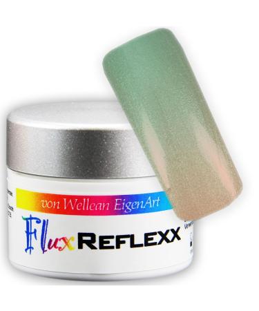 UV Gel Flux REFLEXX shimmer effect - emerald/peach