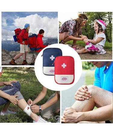 Zimohe 2PCs Waterproof Medication Bag | Large Capacity Empty Medicine Storage for Home Auto Office Camping & Hunting - Blue & Pink - Buy Online on SooperMarket.com