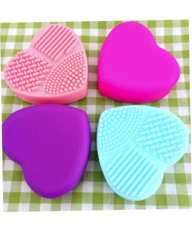 Makeup Brush Silicone Heart-Shaped Makeup Brush Cleaning Brush Heart-Shaped Egg Brush Cleaning Tool Beauty Brush(Green) - Buy Online on SooperMarket.com