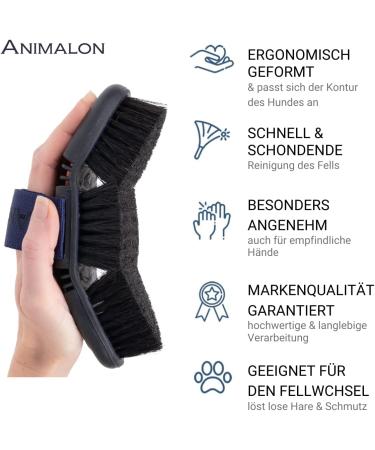 Animalon Shorthair Dog Brush | Effective Fur Care for Short-Haired Dogs | Innovative Card tsche | Blue (Large) - Shop Now! - Buy Online on SooperMarket.com