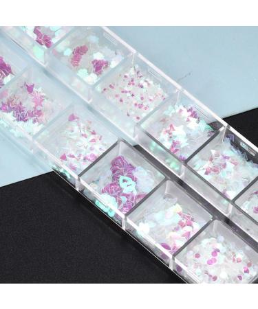 Shop GZSYY Nail Glitter Sequins - 12 Vibrant Colors for Stunning Nail Art & Manicure | International Shipping Available - Buy Online on SooperMarket.com