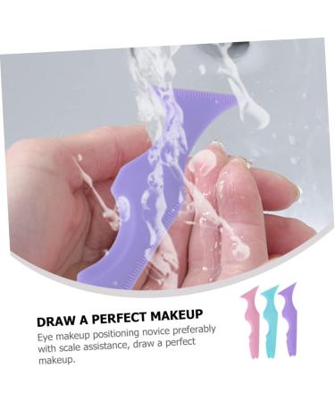 MAGICLULU 12 Pcs Silicone Beauty Ruler Blue Eyeliner Pencil Blue Mascara Silicone Eyeliner Aid The Face - Buy Online on SooperMarket.com