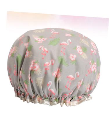 Amosfun Satin Turban Hair Scarves for Women - Grey Dot Shower Cap | Reusable Bathing Hat 27x15cm - Buy Online on SooperMarket.com