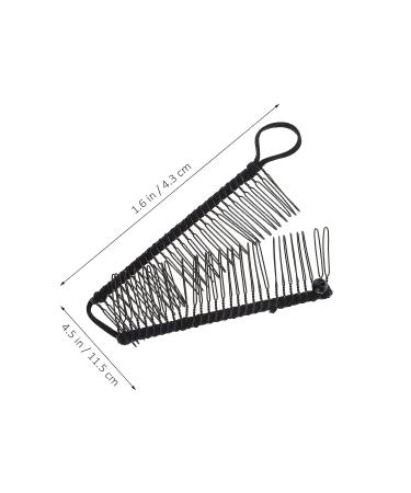 KALLORY 2pcs Vintage Stretch Banana Hair Clips | No Crease Hair Grip Styling Tool for Women - Black | 11.5X4.3X1CM - Buy Online on SooperMarket.com