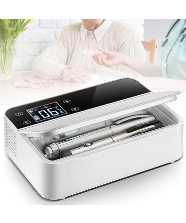 Portable Insulin Cooler Refrigerated Box LCD Display Refrigerator and Insulin Cooling for Car Travel Home Mini Drug Constant Temperature Refrigerato LCD Display 2-18 1xBattery