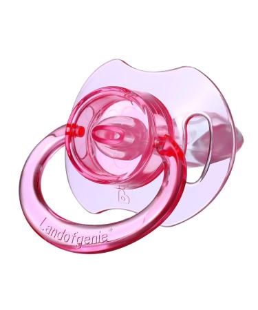 Landofgenie Adult Size Pacifier - Large Shield Gloss Transparent Design - 2 Pack (Blue & Pink) - International Shipping Available - Buy Online on SooperMarket.com