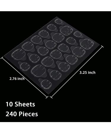 Laza 240 Pcs Thin Breathable Adhesive Tabs Fake Nail Glue Sticker - Super Sticky Double Sided Tips (Germany Jelly Gel) - Flexible and Easy to Apply for Acrylic False Nails Manicure Tape - Buy Online on SooperMarket.com