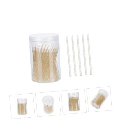 100pcs Lip Brush Set | Silicone Exfoliating Lip Wands | Makeup Tools & Accessories | Portable Flocking Applicator - Yellow - Buy Online on SooperMarket.com