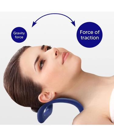 Cervical Traction Stretcher Cervical Traction Device Pillow for Home Antideformation Neck Correction (Blue) - Buy Online on SooperMarket.com