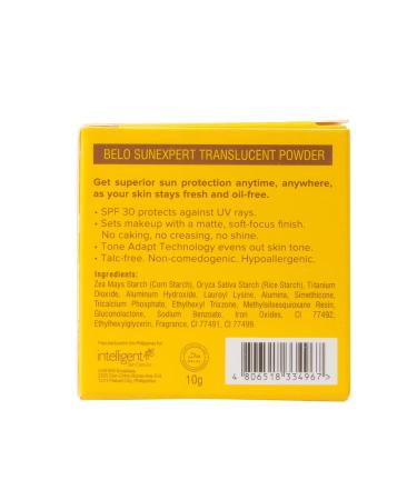 BELO Sunexpert Translucent Loose Powder Sunscreen SPF30 10g - Lightweight Protection - Buy Online on SooperMarket.com