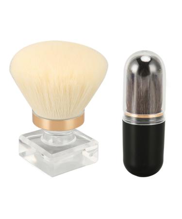 Soft Bristle Makeup Powder Brush Round Head Makeup Brush Multiple Usages Ideal for Blush and Nail Powder Brush