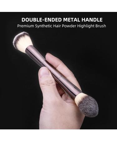 Soft Nylon Hair Contour Powder Brush & Highlighter - Double Ended Makeup Brush for Flawless Application | International Shipping - Buy Online on SooperMarket.com
