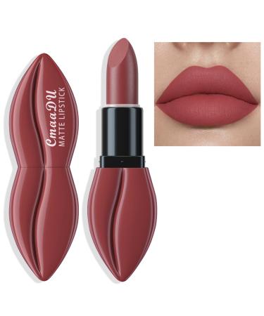 Easilydays Matte Lipstick Set Dark Colors  Moisturizing Matte Nude Lipstick  Fresh Natural Velvet Lip Stain  Long-Lasting Wear High Pigmented  Not Fade Waterproof Red Pink Coral Lip Gloss Women Makeup (09)