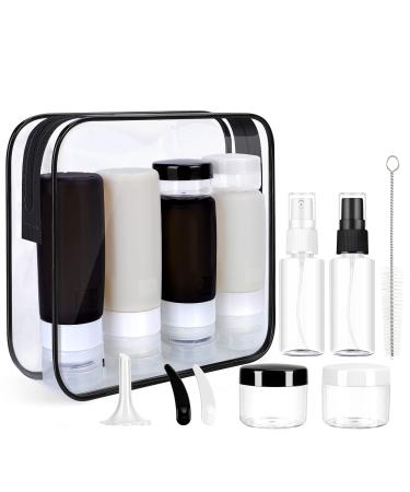 16 Pack Silicone Travel Bottles Set for Toiletries - Morfone TSA Approved Travel Containers Leakproof Squeezable Refillable Travel Accessories 2oz 3oz for Shampoo Conditioner Lotion Liquids (BPA Free)