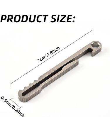 2Pcs Titanium EDC Keychain Bottle Openers | Multi-Functional Belt Clip for Camping & Home - Buy Online on SooperMarket.com