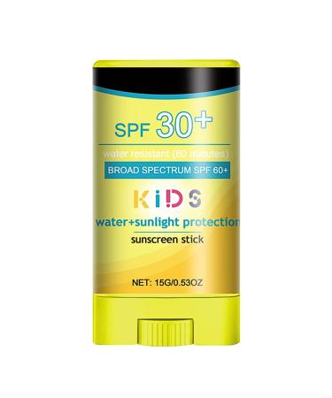 Sun Cream SPF 30+ Natural Sunscreen Stick with Broad Spectrum SPF 30+ Sunblock Stick for Face Body Waterproof Suncream Factor 30 Sun Stick SPF 30+ UVA/UVB Protection Residue-Free