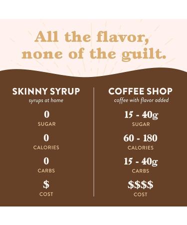 Jordan's Skinny Syrups Sugar-Free Coffee Syrup Vanilla Flavoring for Chai Latte Protein Shake Food - Zero Calorie Gluten-Free Keto Friendly - 750ml (25.4 Fl Oz) - Pack of 6 - Buy Online on SooperMarket.com